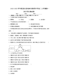 2022-2023学年黑龙江省鸡西市第四中学高二上学期第一次月考生物试题含答案