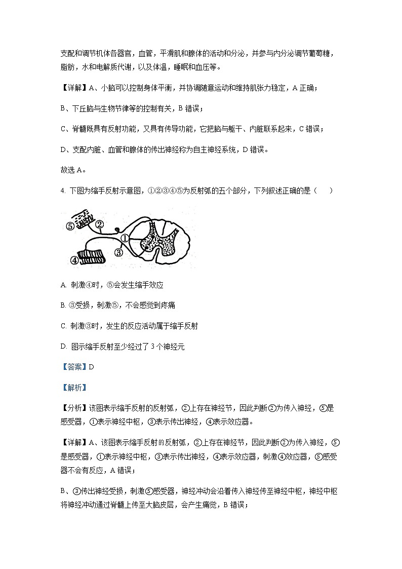 2022-2023学年河北省沧州市高二上学期期末生物试题含解析03
