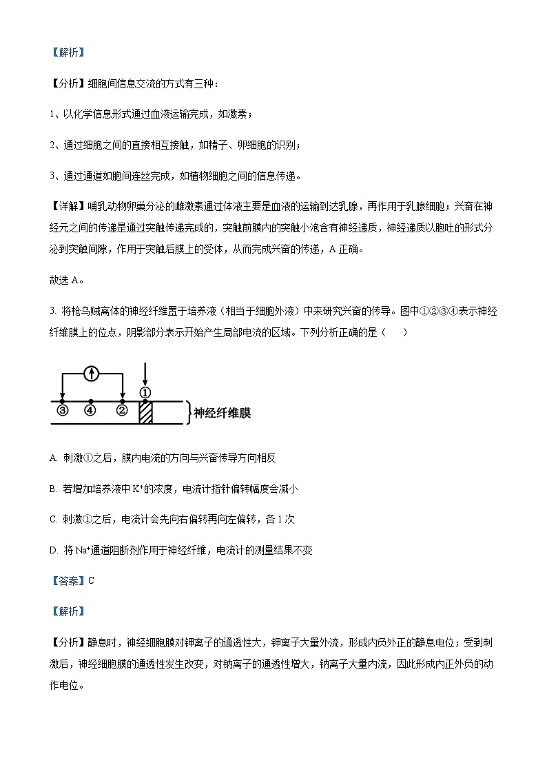 2022-2023学年湖南省郴州市高二上学期期末质量监测生物试题含解析02