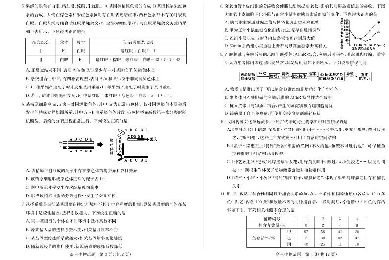 2021届山东省滨州市高三下学期3月一模生物试题 PDF版02