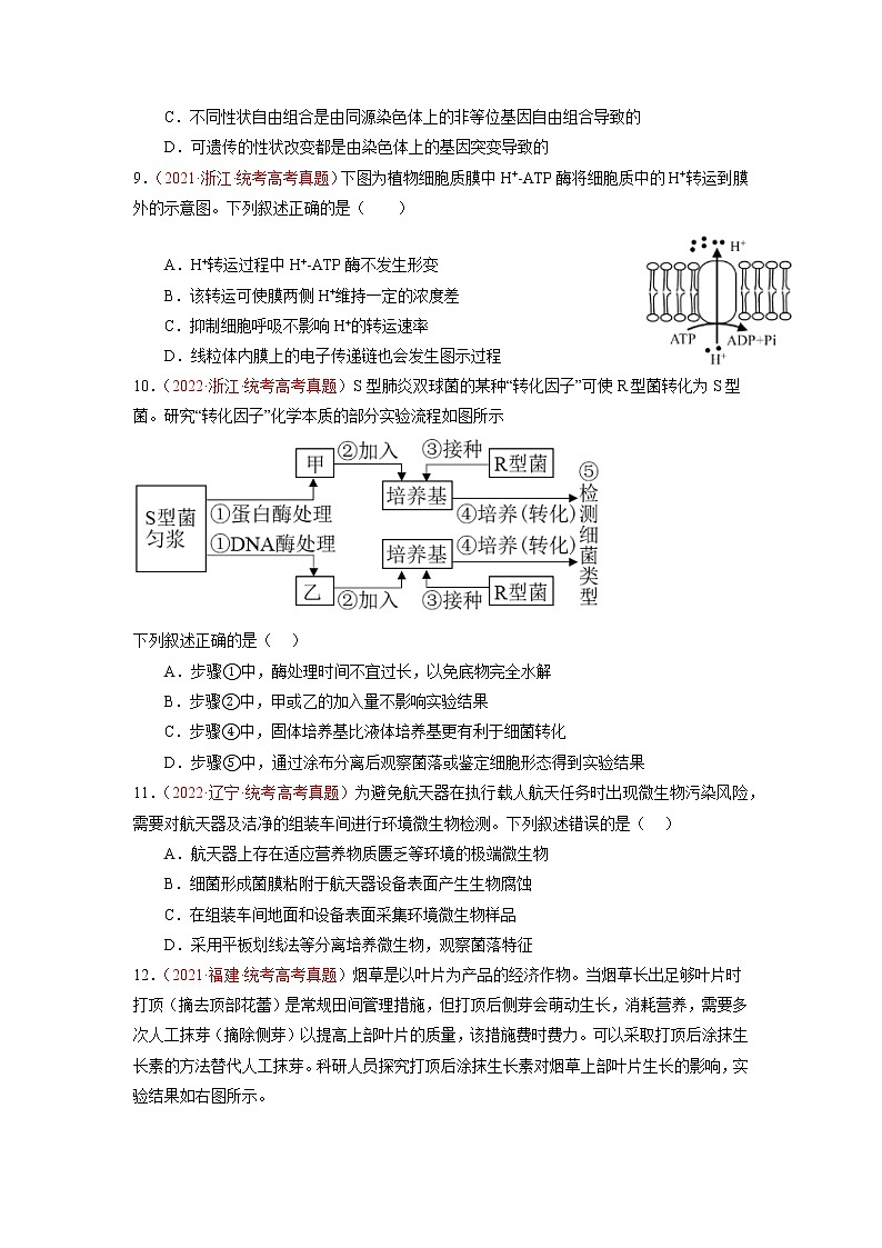 卷02——【备考2023】高考生物真题重组卷（广东专用）（含解析）03