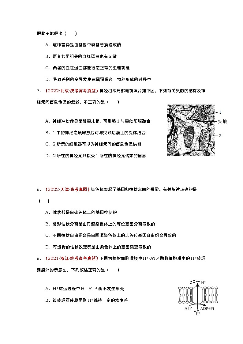 卷03——【备考2023】高考生物真题重组卷（广东专用）（含解析）03