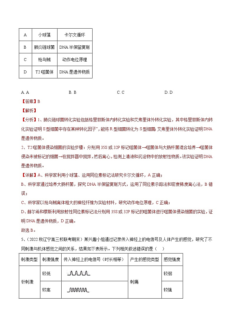 卷03——【备考2023】高考生物真题重组卷（辽宁卷）（含解析）03