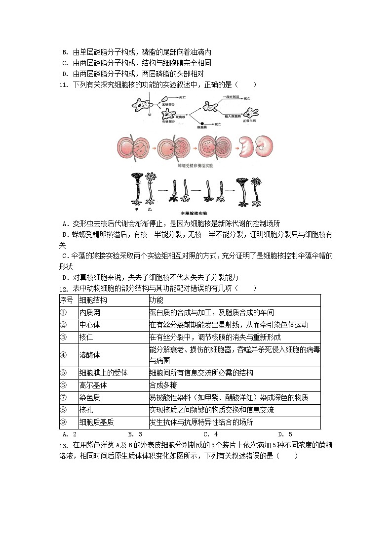 2022-2023学年天津市第一中学高三上学期第一次月考生物word版含答案03
