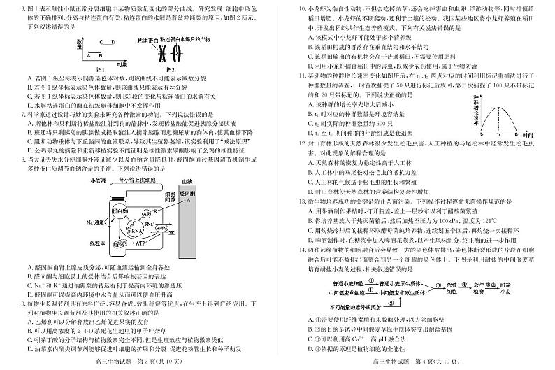 2023届山东省枣庄市高三二模生物试卷02
