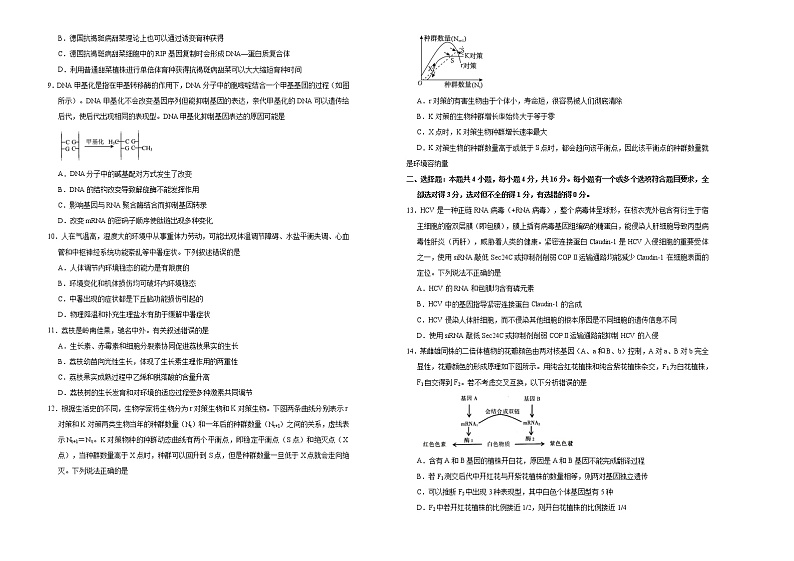 高中生物高考  2020-2021学年下学期高三4月月考卷 生物（A卷）学生版第2页