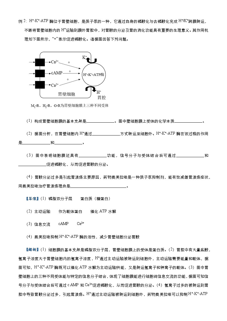 高中生物高考  2021届高三大题优练1 细胞的分子基础与结构基础、物质运输综合 学生版第2页