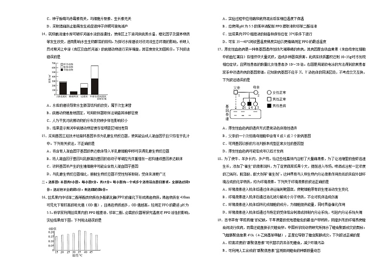 高中生物高考  2021届高考考前冲刺卷 生物（十二） 学生版第3页