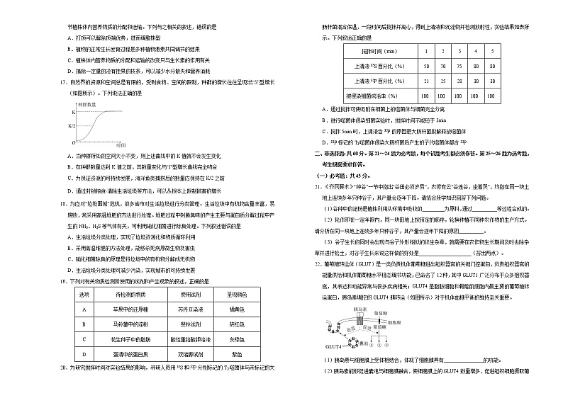 高中生物高考  2021届高考考前冲刺卷 生物（十四） 学生版第3页