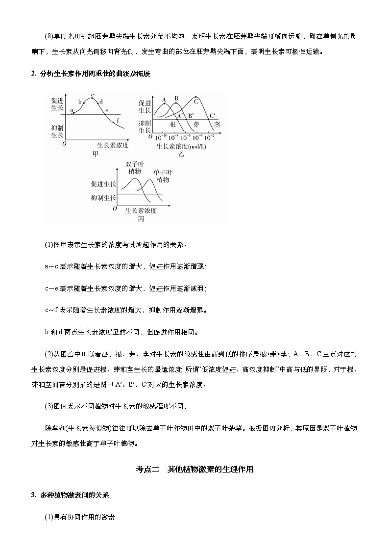 高中生物高考 2021届高考二轮精品专题十 植物的激素调节 学生版第2页