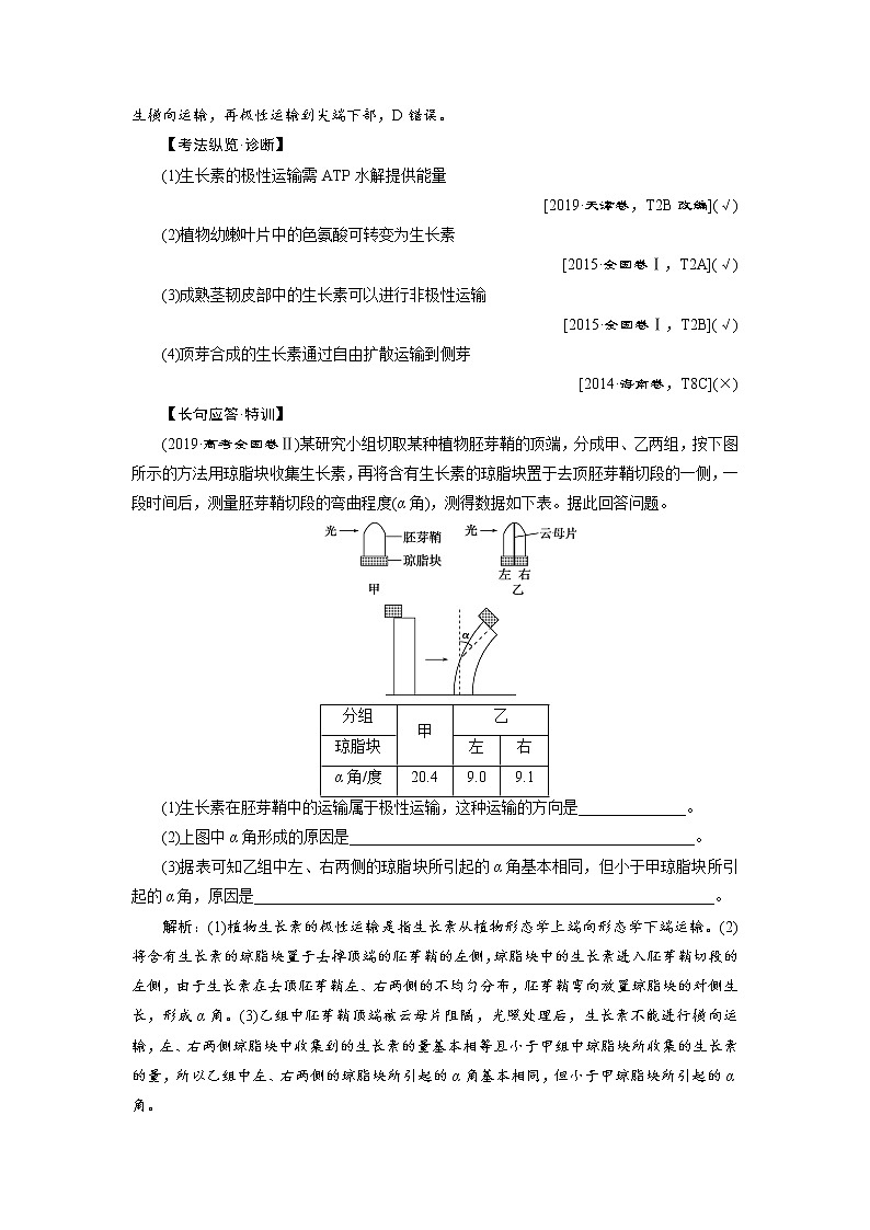 高中生物高考8 第27讲　植物的激素调节第3页