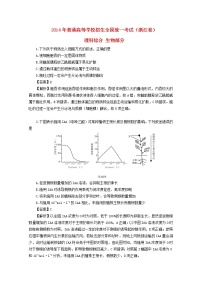 高中生物高考2014年普通高等学校招生全国统一考试理综生物试题（浙江卷，解析版）