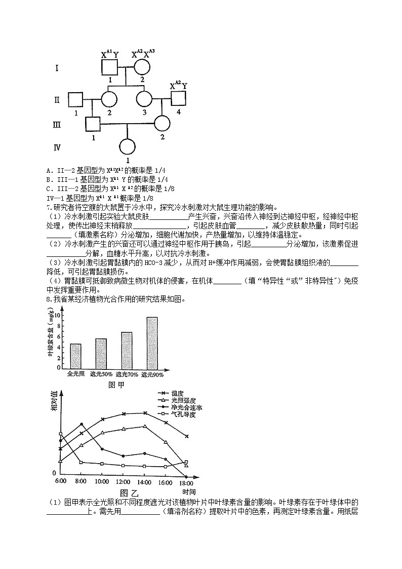 高中生物高考2014年普通高等学校招生全国统一考试理综生物试题（山东卷，含答案）第2页