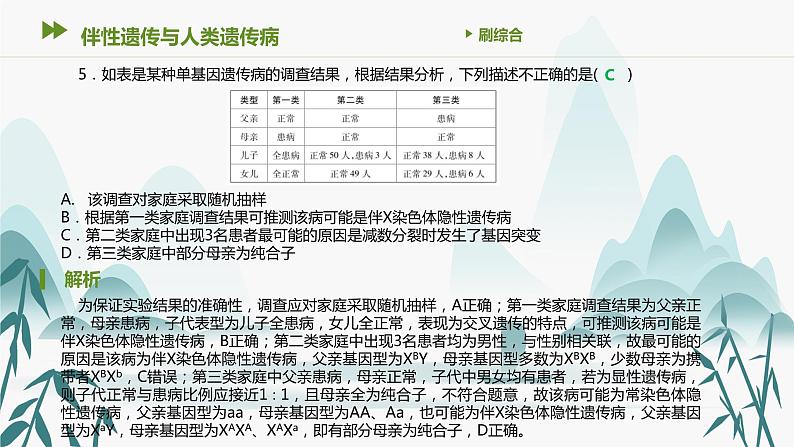 第5章 基因突变及其他变异 伴性遗传与人类遗传病课件PPT第6页