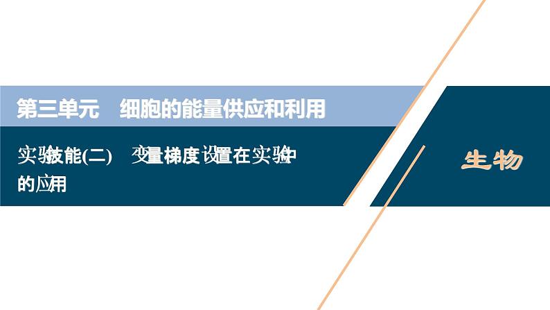 高中生物高考2　第三单元　实验技能(二)　变量梯度设置在实验中的应用课件PPT第1页