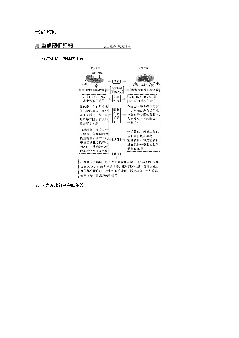 高中生物高考2022年高考生物一轮复习 第2单元 第5讲　细胞器和生物膜系统 试卷03