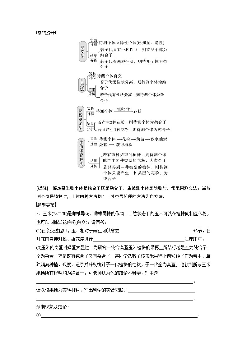 高中生物高考2023年高考生物一轮复习（新人教新高考） 第5单元 第2课时　基因分离定律重点题型突破第3页