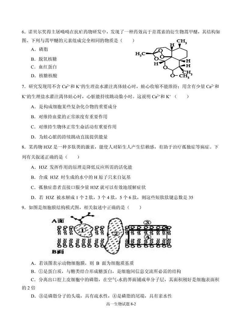 2023十堰部分重点中学高一下学期3月联考试题生物PDF版含答案02