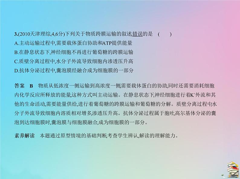 高中生物高考2020届高考生物一轮复习专题3物质进出细胞的方式课件06