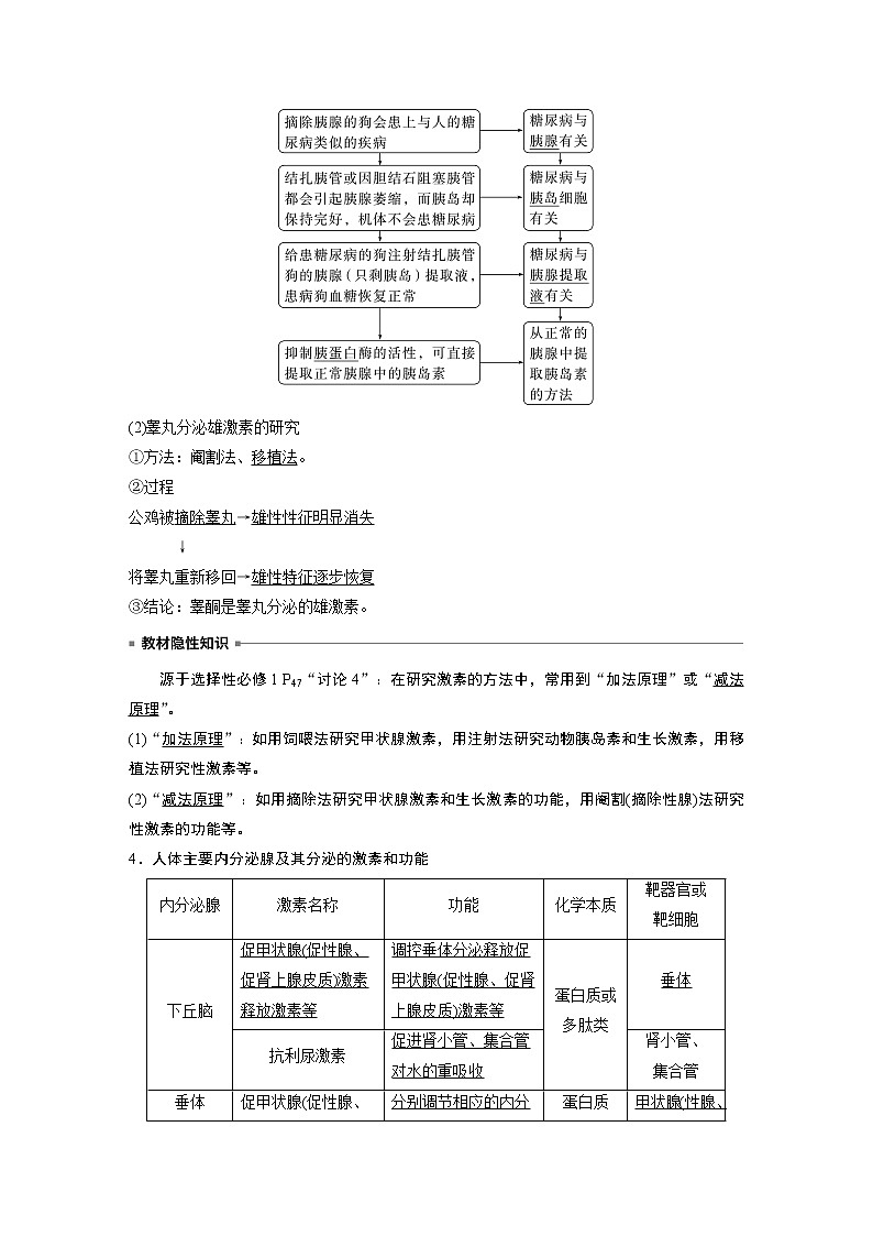 高中生物高考2023年高考生物一轮复习（新人教新高考） 第8单元 第4课时　激素与内分泌系统、激素调节的过程第2页