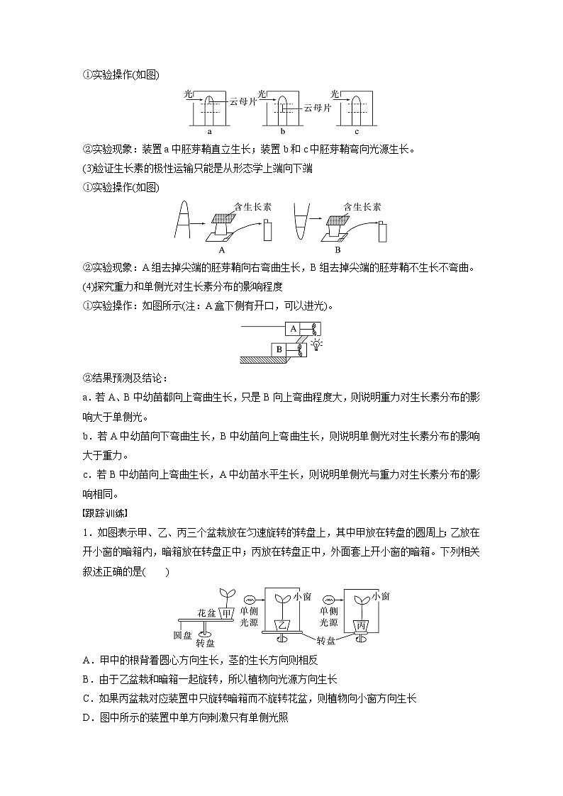 高中生物高考2023年高考生物一轮复习（新人教新高考） 第8单元 微专题九　植物激素调节的相关实验探究第2页