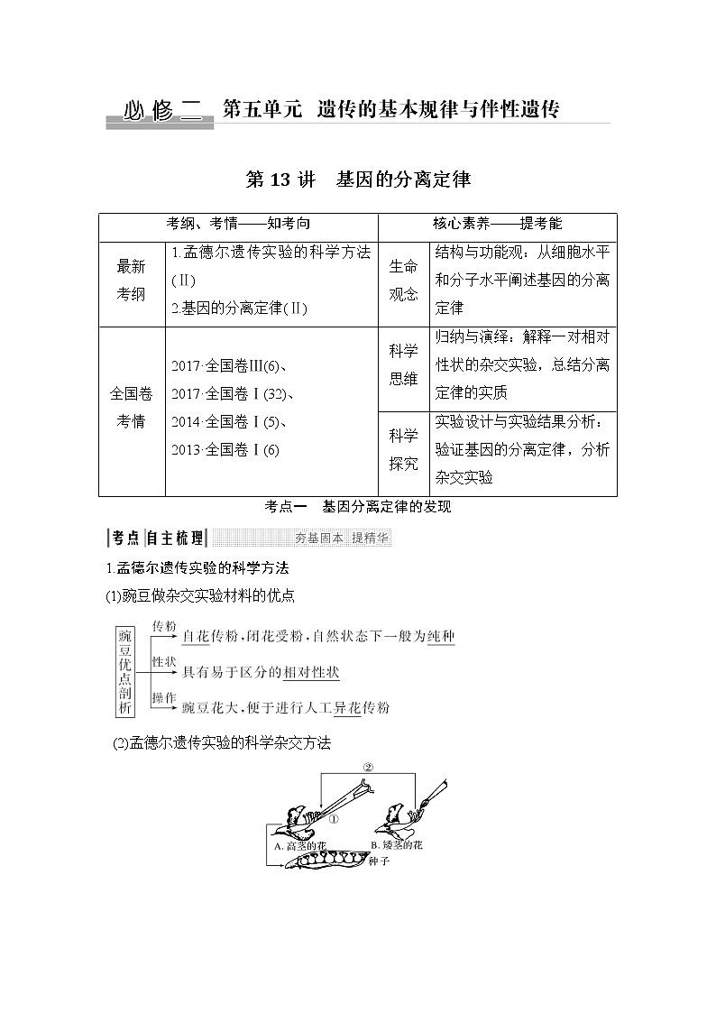 高中生物高考必修二 第五单元 第13讲第1页