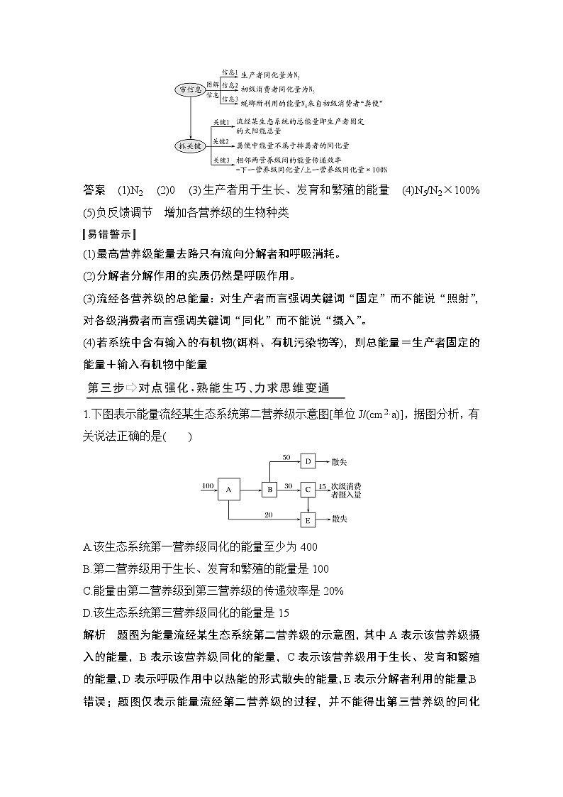 高中生物高考补上一课6 能量流动分流模型解读及相关计算第3页