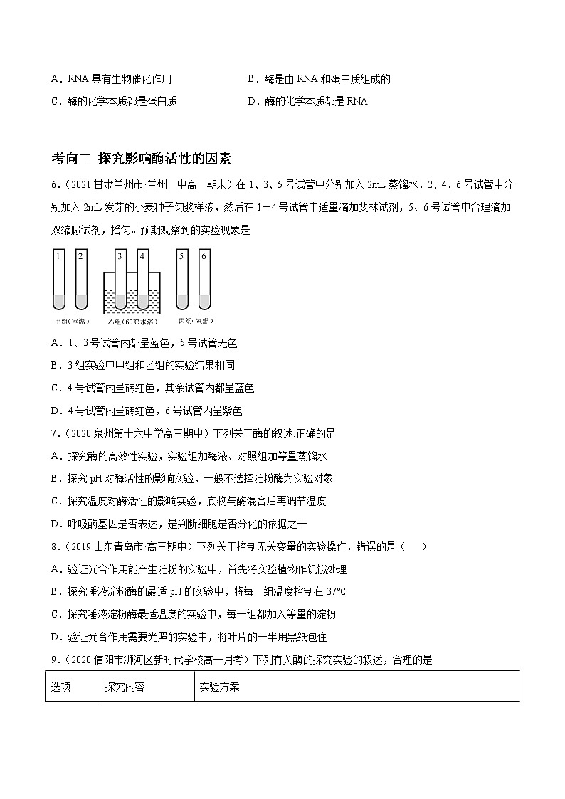 高中生物高考解密04 酶和ATP（分层训练）（原卷版）02