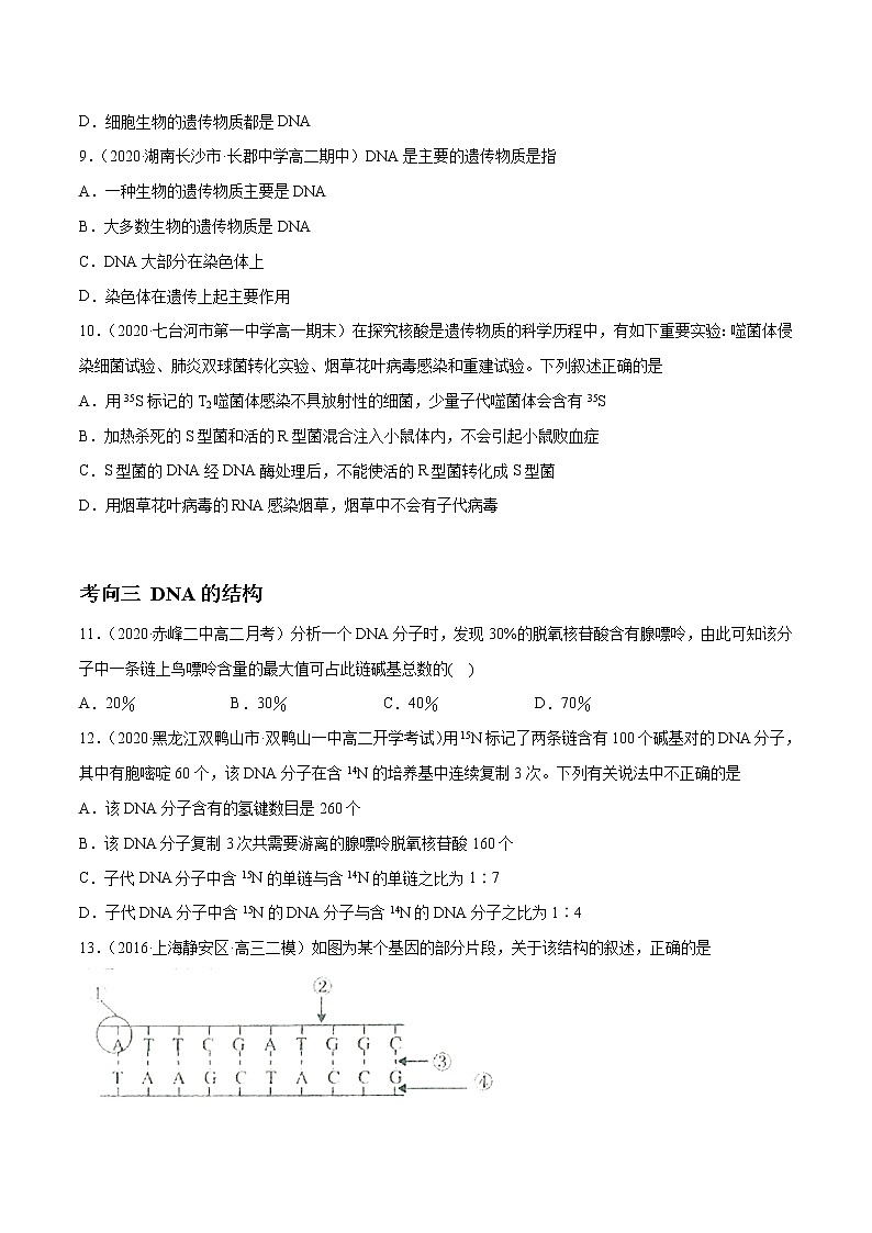 高中生物高考解密10 遗传的分子基础（分层训练）（原卷版）第3页