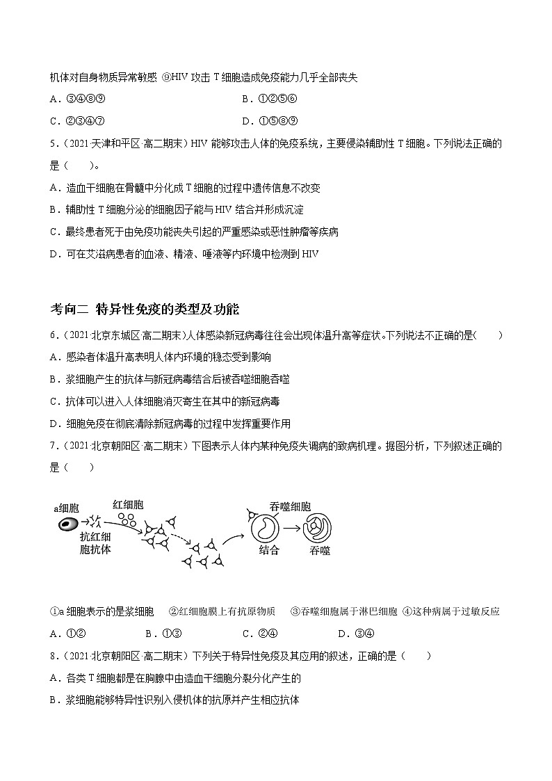 高中生物高考解密17 免疫调节（分层训练）（原卷版）第2页