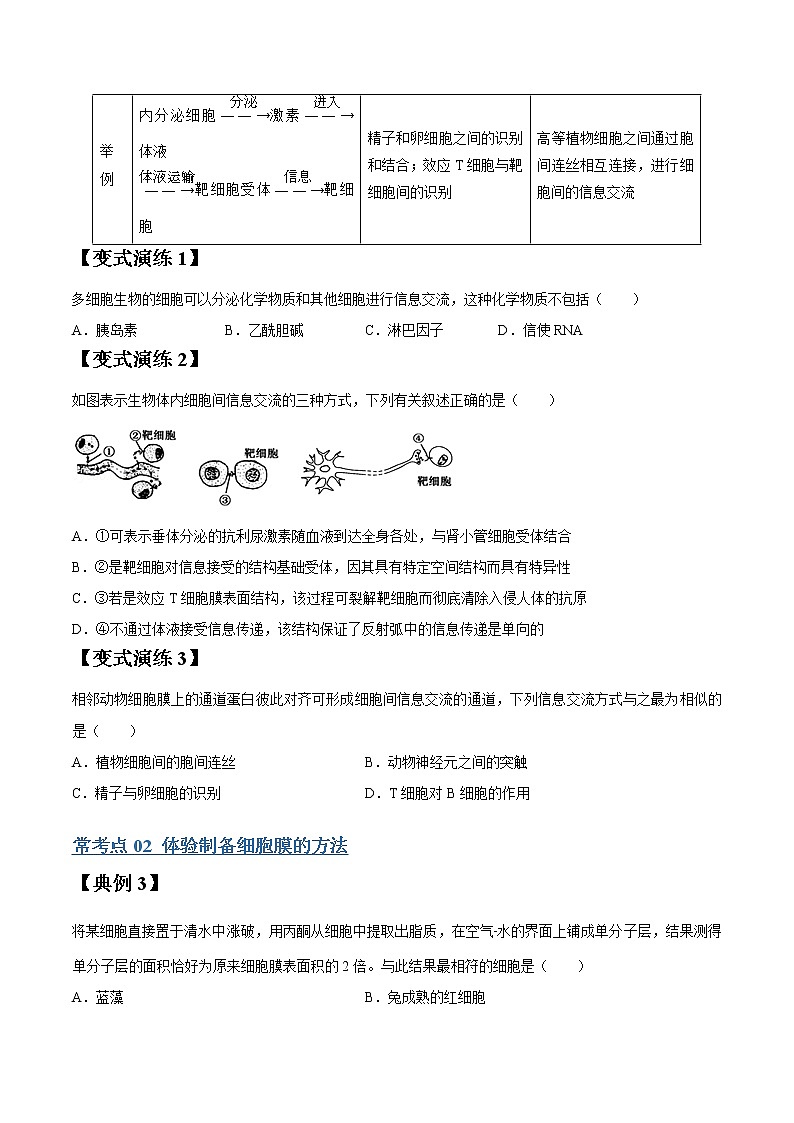 专题05 细胞膜和细胞核（学生版）第3页
