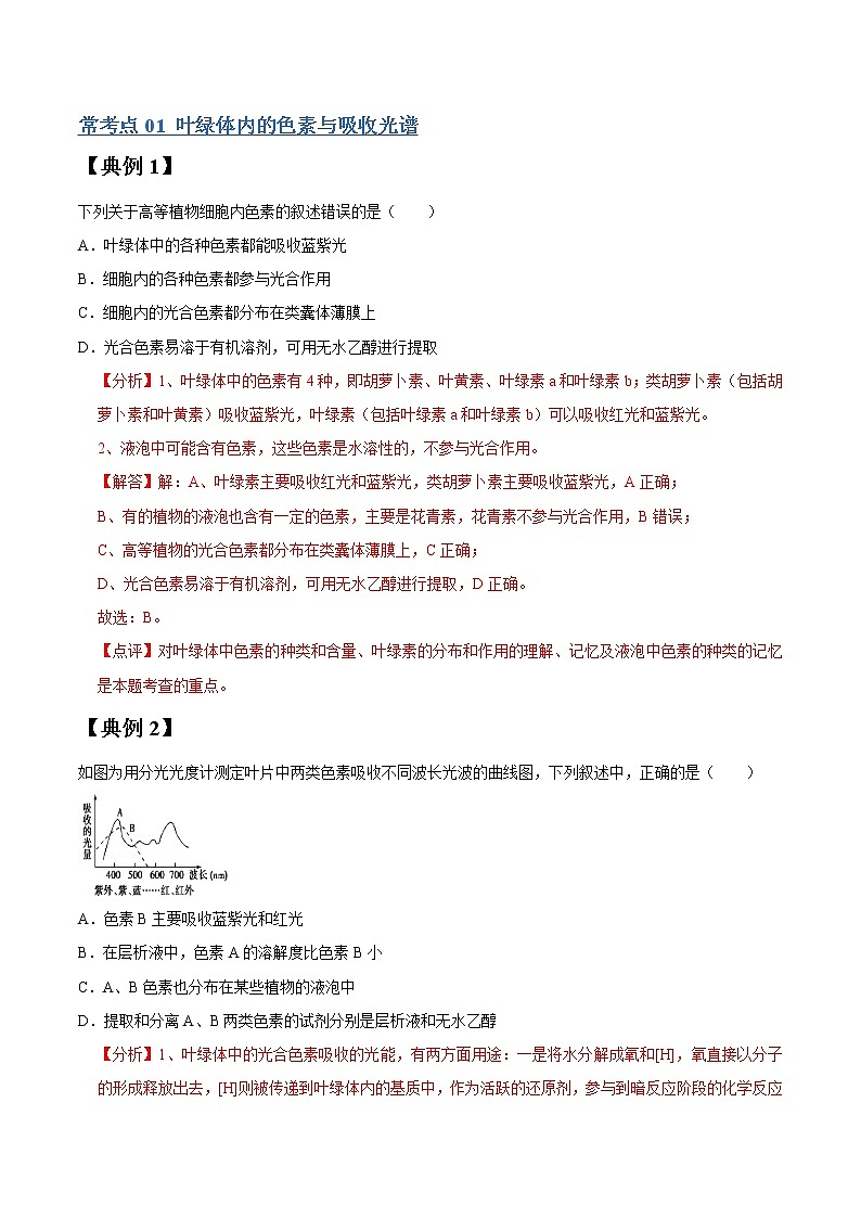 专题11 光合作用（教师版）第2页