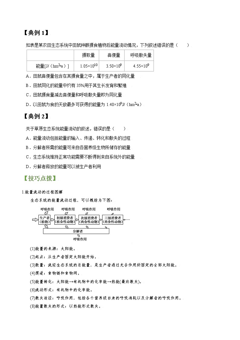 专题33 生态系统的能量流动和物质循环（学生版）第2页