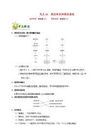 高中生物高考考点42 基因突变和基因重组-备战2022年高考生物考点一遍过