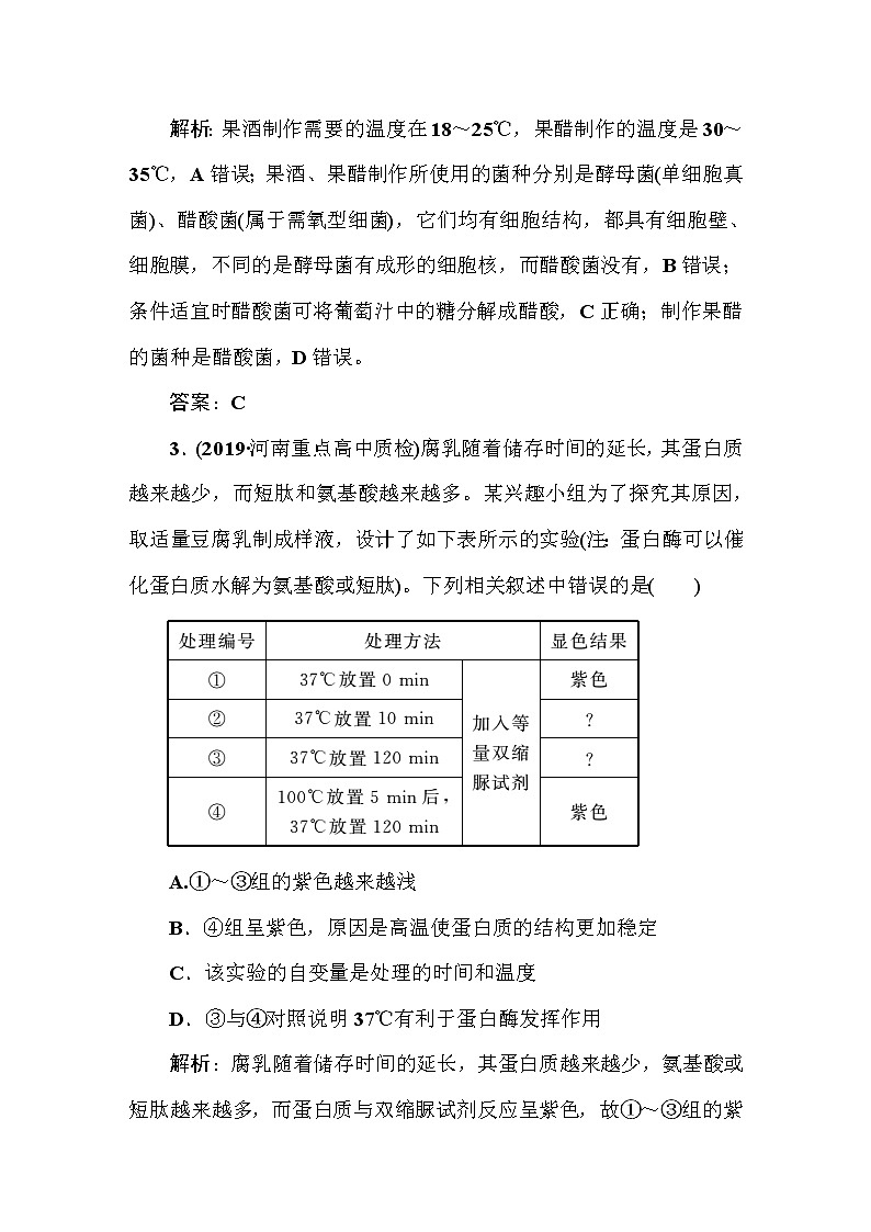 高中生物高考课时作业4102