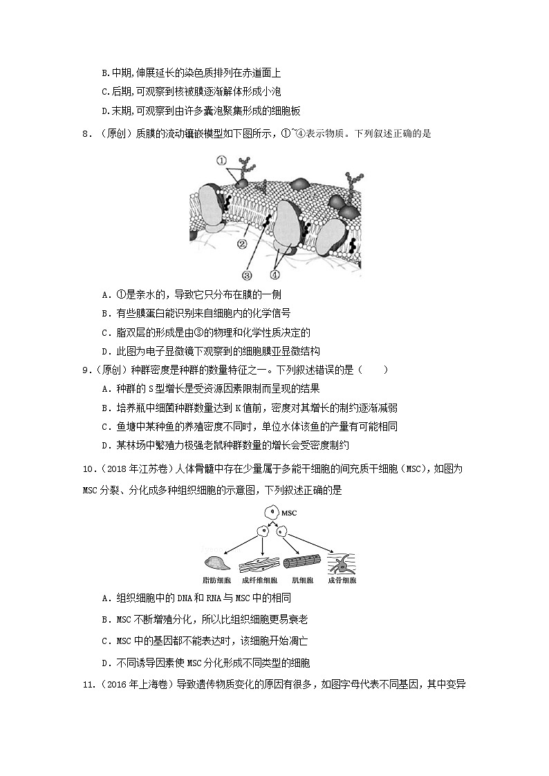 高中生物高考浙江省杭州市2019届高考生物命题比赛试题402