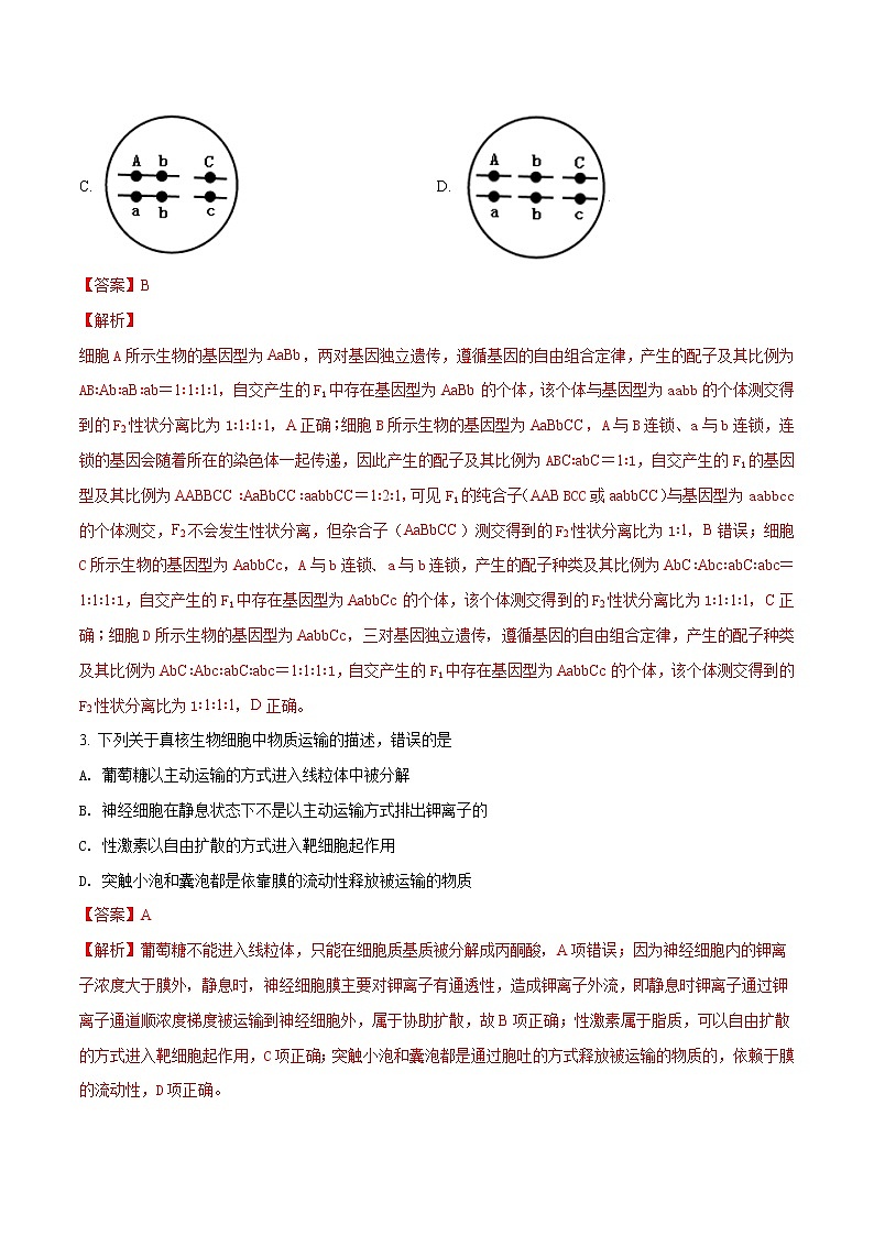 高中生物高考争分夺秒选择题训练2（解析版）第2页