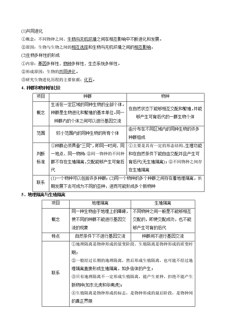 专题31 生物的进化（教师版）第2页