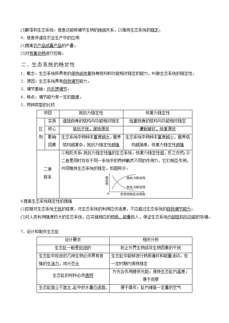 专题51 生态系统的信息传递及其稳定性（学生版）第2页