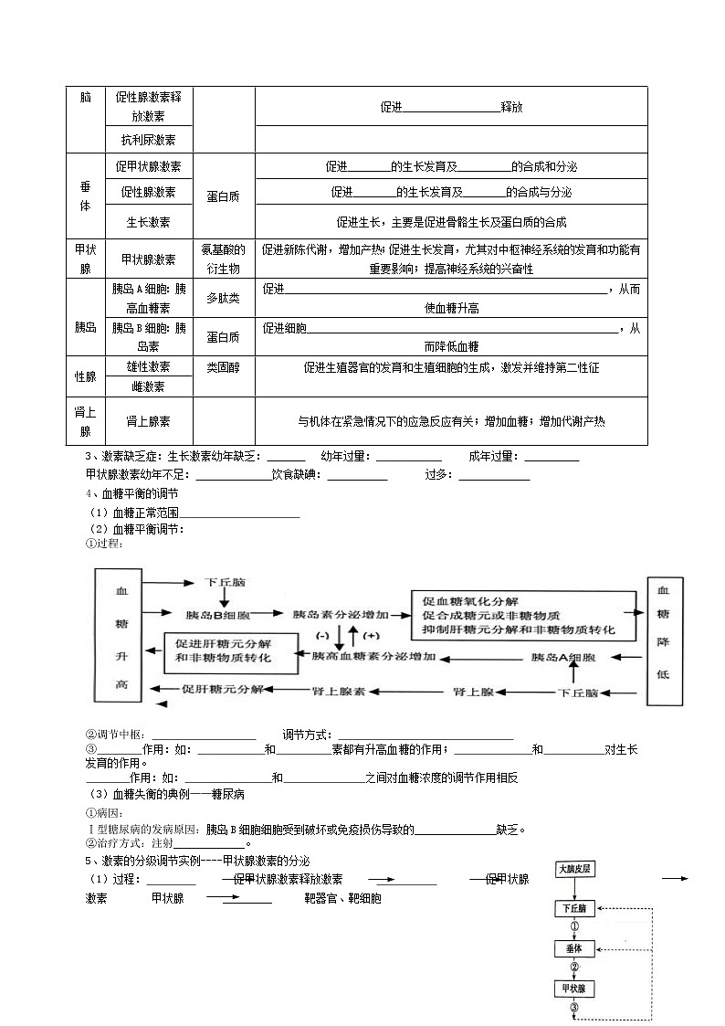 高中生物高考专题1 动物和人体生命活动的调节-【复习宝典】2021年高考生物必修知识点归纳（默写版）第3页