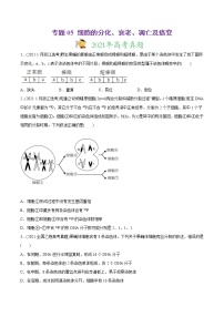 高中生物高考专题05 细胞的分化、衰老、凋亡及癌变-2021年高考生物真题与模拟题分类训练（学生版）