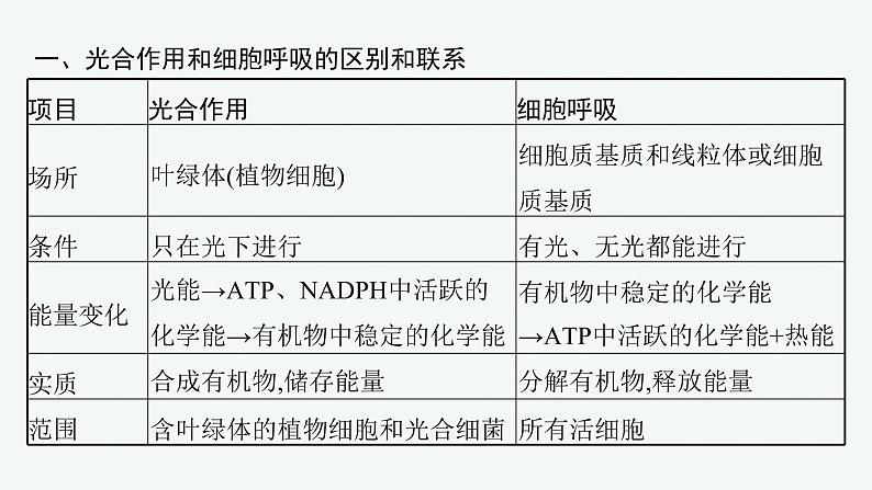 第5章　细胞的能量供应和利用 章末整合课件PPT第6页