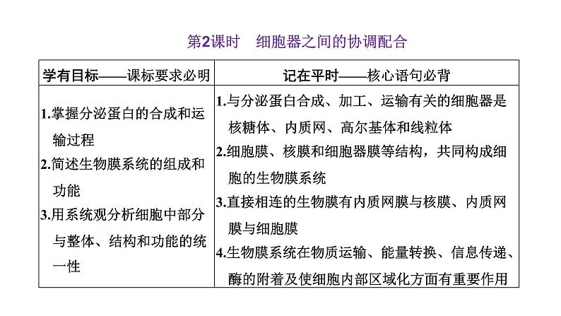 第2节  第2课时  细胞器之间的协调配合课件PPT01