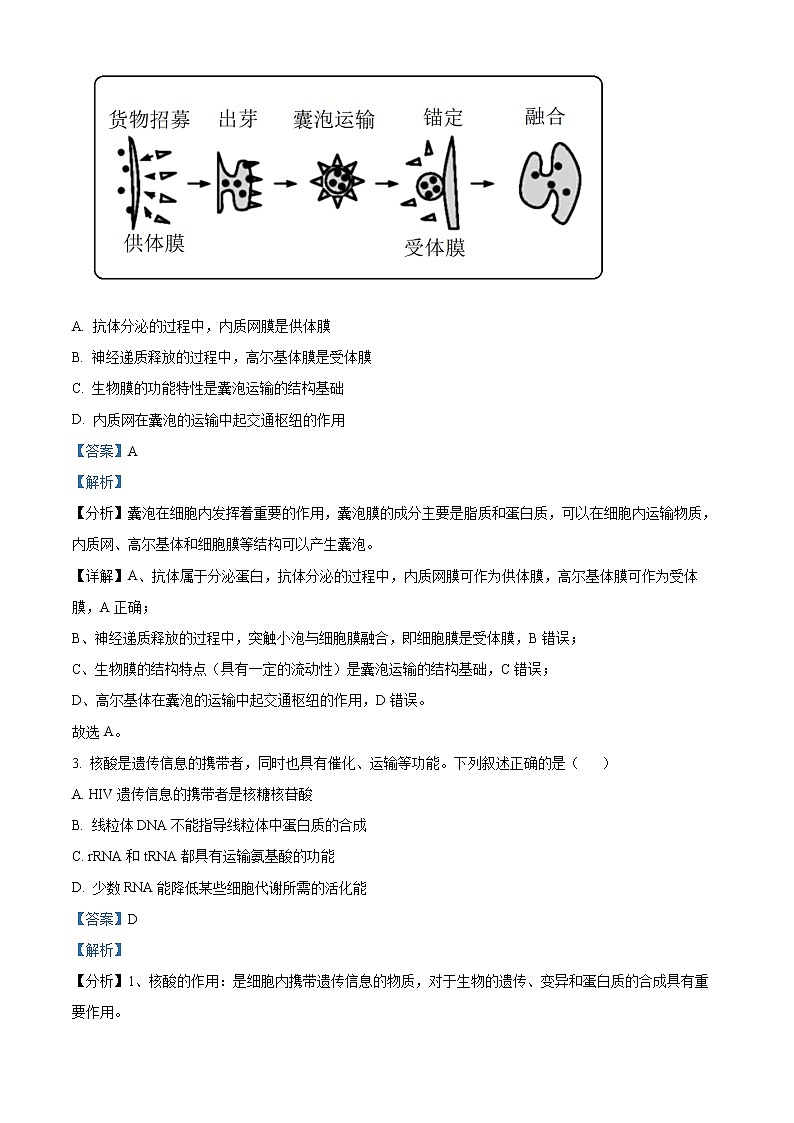 浙江省杭州市二中2022-2023学年高三3月月考生物试题含解析第2页