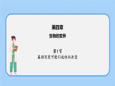 第四章 第一节 基因突变可能引起性状改变-高一生物课件（浙科版2019必修2）