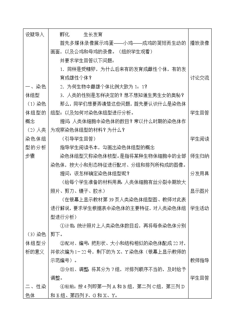 (教案)性染色体上基因的传递和性别相关联第3页