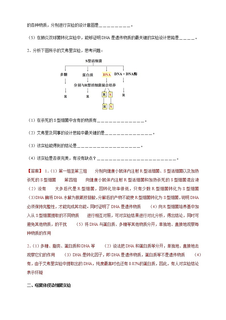 高中生物第二册 3 1 DNA是主要的遗传物质 导学案遗传与进化第3页