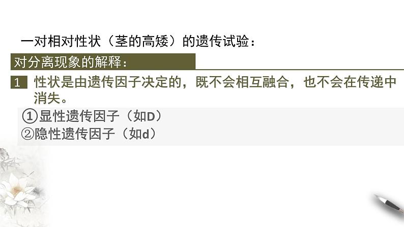 高中生物第二册 1 1 2 孟德尔的豌豆杂交实验（一） 课件-遗传与进化第2页