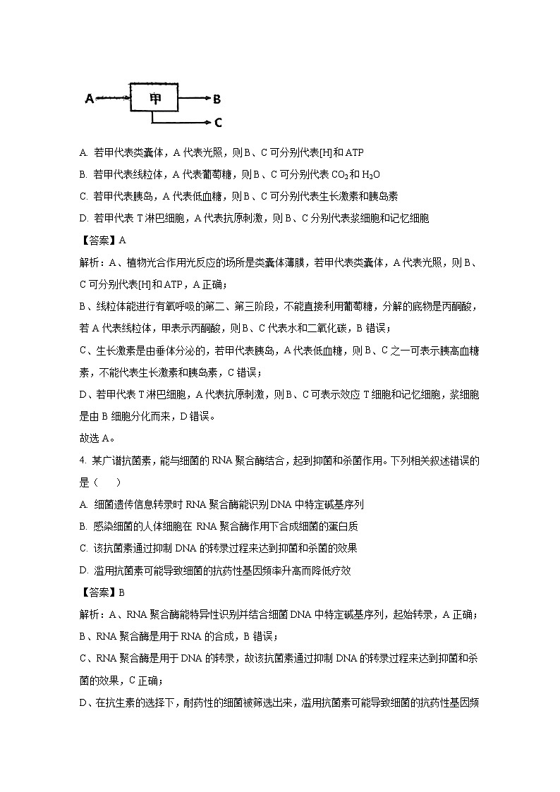 江西省九校2023届高三生物上学期第一次联考试卷（Word版附解析）第2页