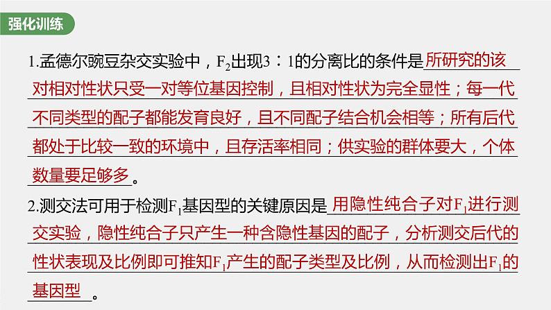 新人教新高考生物一轮复习课件  第5单元 长句表达(三)　遗传实验中相关推理分析第7页